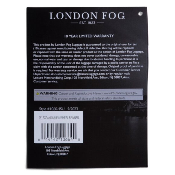 LONDON FOG 20in Coventry Softside Carry-on Spinner - Picture 4 of 4